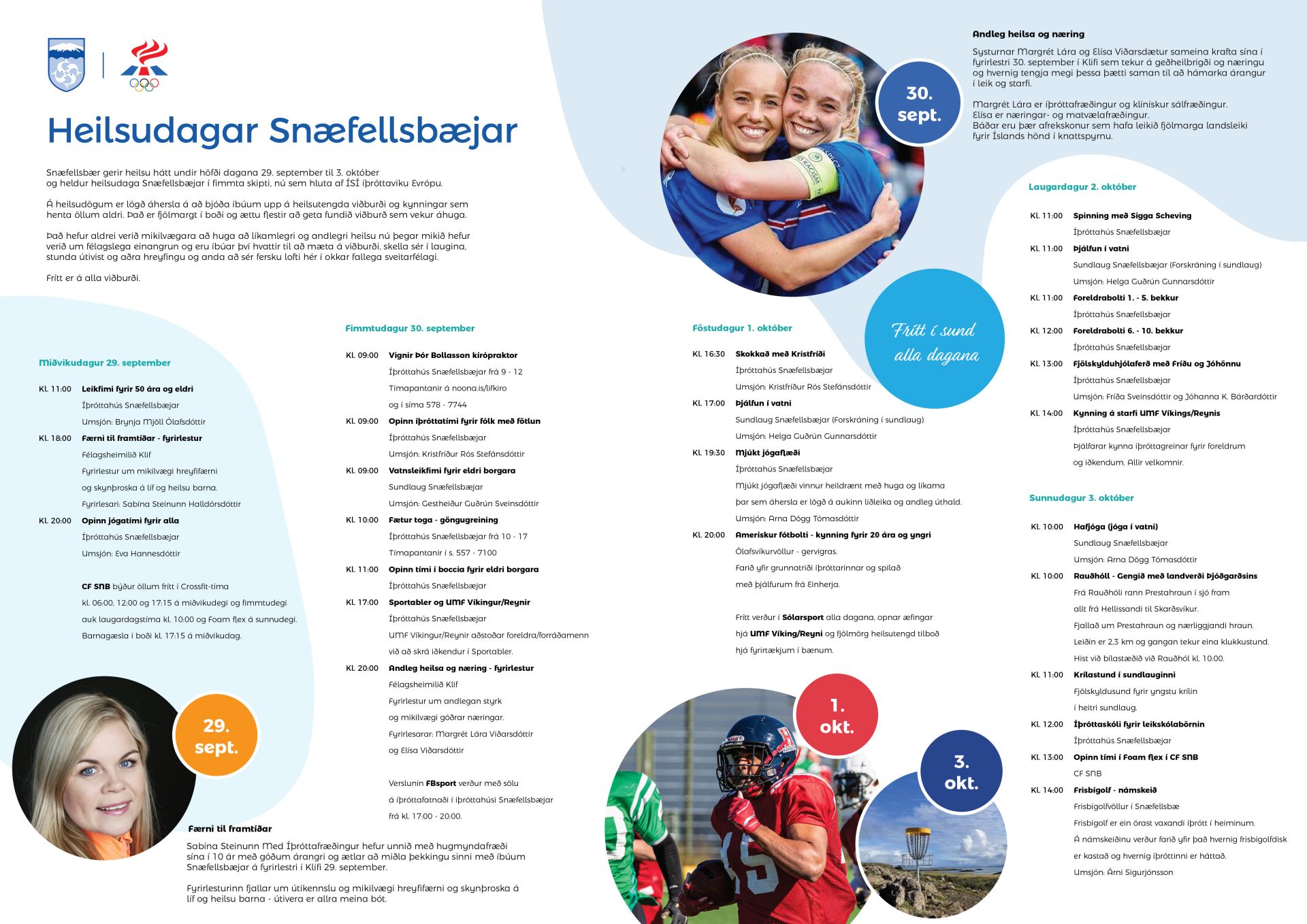 Vegleg dagskrá heilsudaga Snæfellsbæjar 2021