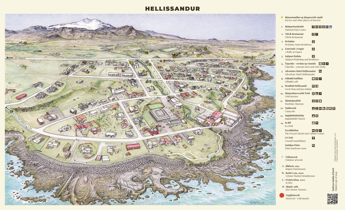 Nýtt götukort af Hellissandi