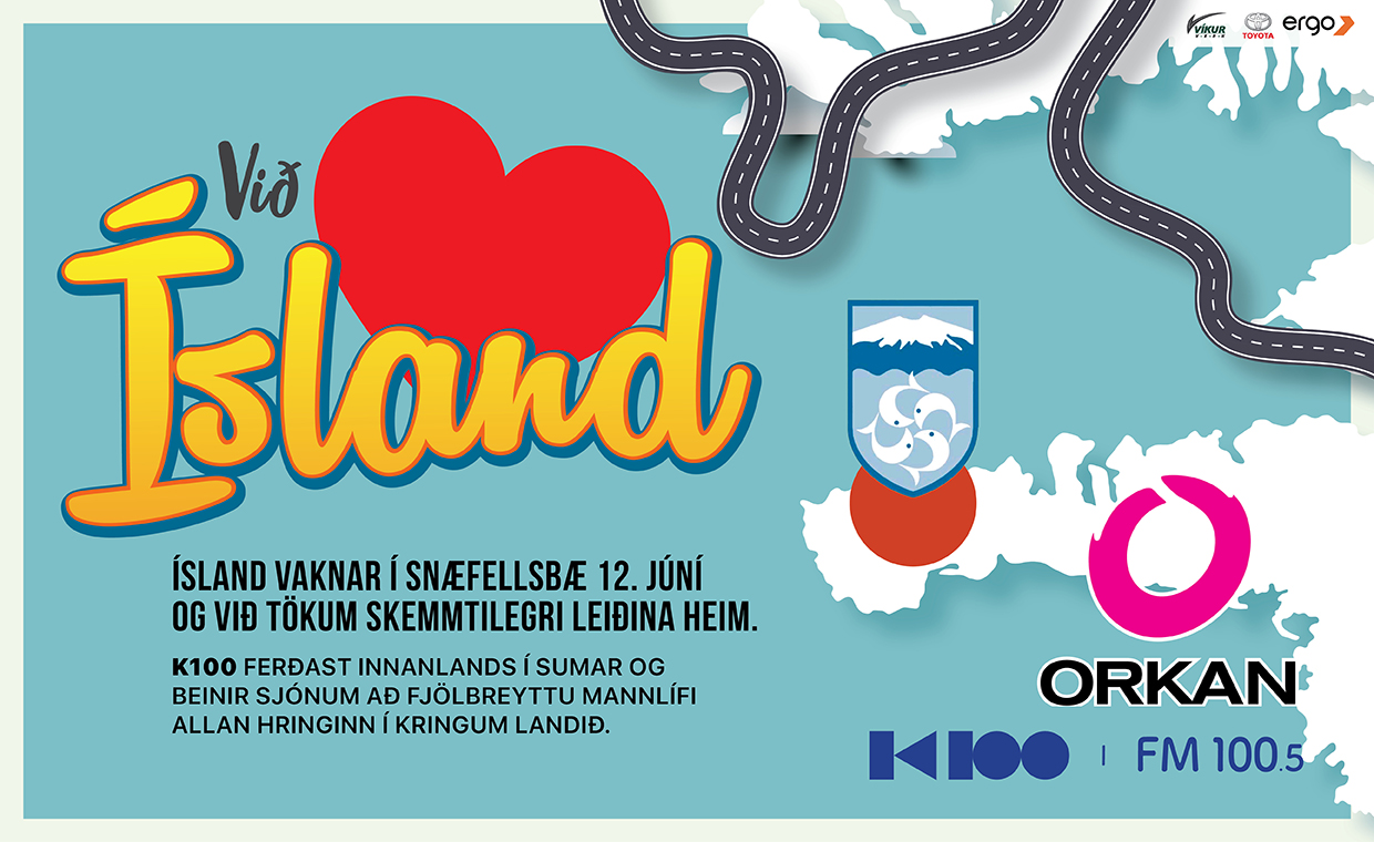 Útvarpsstöðin K100 verður í Snæfellsbæ 12. júní