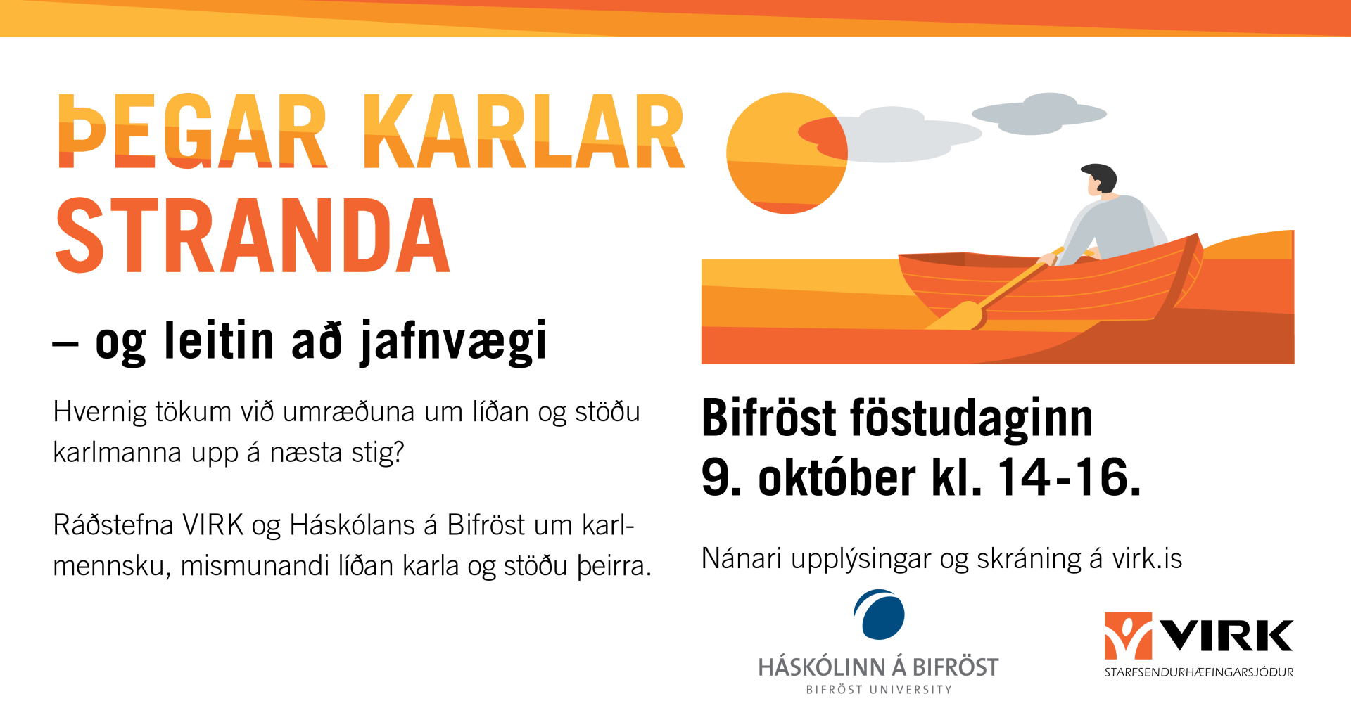 Ráðstefna um karlmennsku á Bifröst 9. október