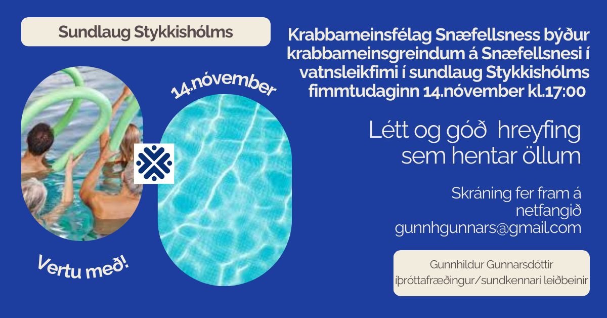 Vatnsleikfimi á vegum Krabbameinsfélags Snæfellsness