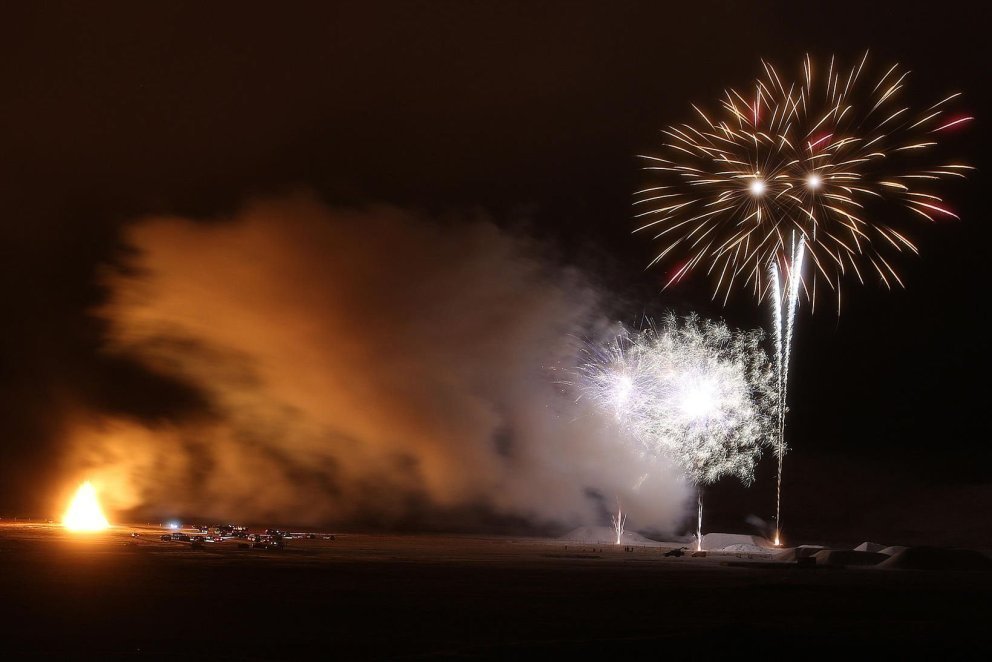 Áramótabrenna að kvöldi Gamlársdags