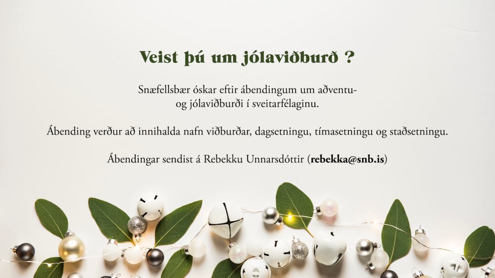Veist þú um jólaviðburð í Snæfellsbæ?