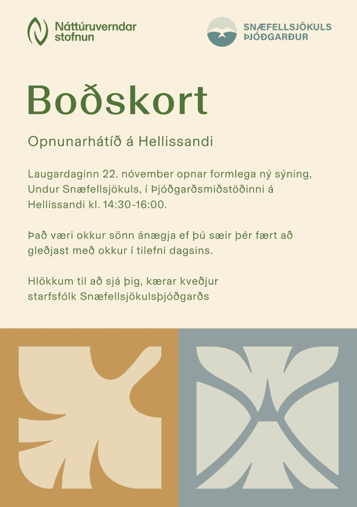 Sýningaropnun í Þjóðgarðsmiðstöðinni á Hellissandi