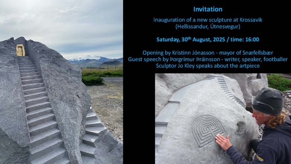 Vígsluathöfn á nýju útilistaverki Jo Kley á Hellissandi