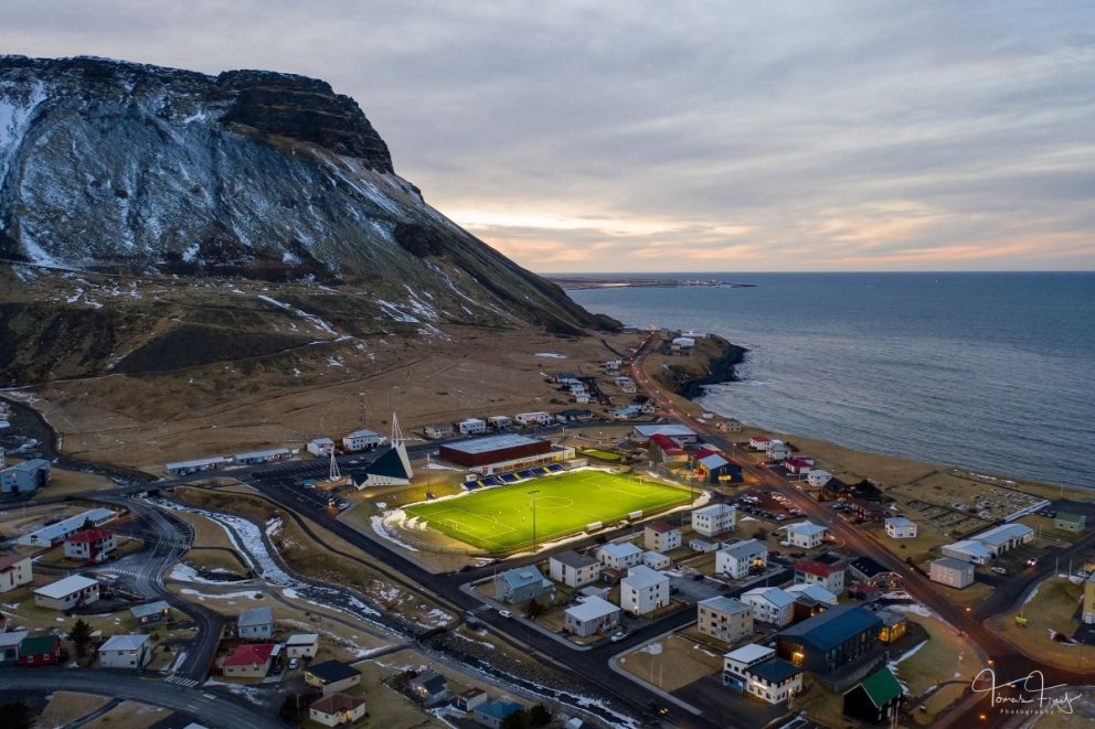 Ólafsvíkurvöllur. Ljósmynd: Tómas Freyr Kristjánsson.