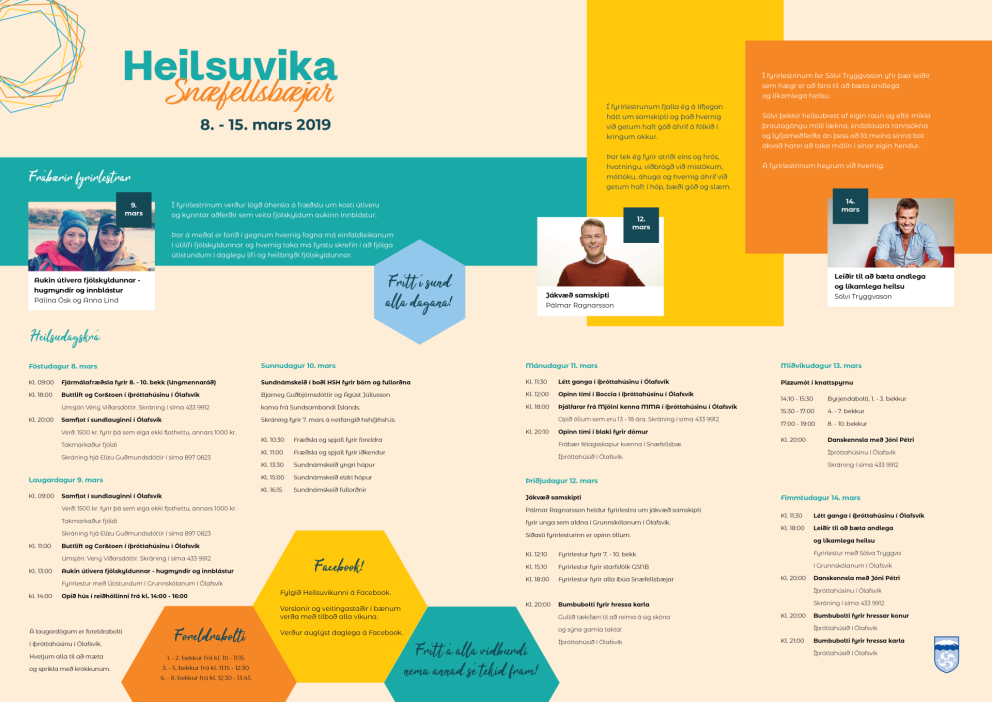 Dagskrá Heilsuviku Snæfellsbæjar 2019