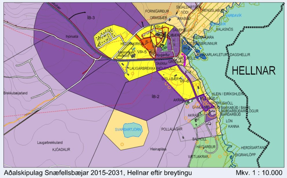Lýsing og matslýsing vegna fyrirhugaðrar breytingar á aðalskipulagi á Hellnum