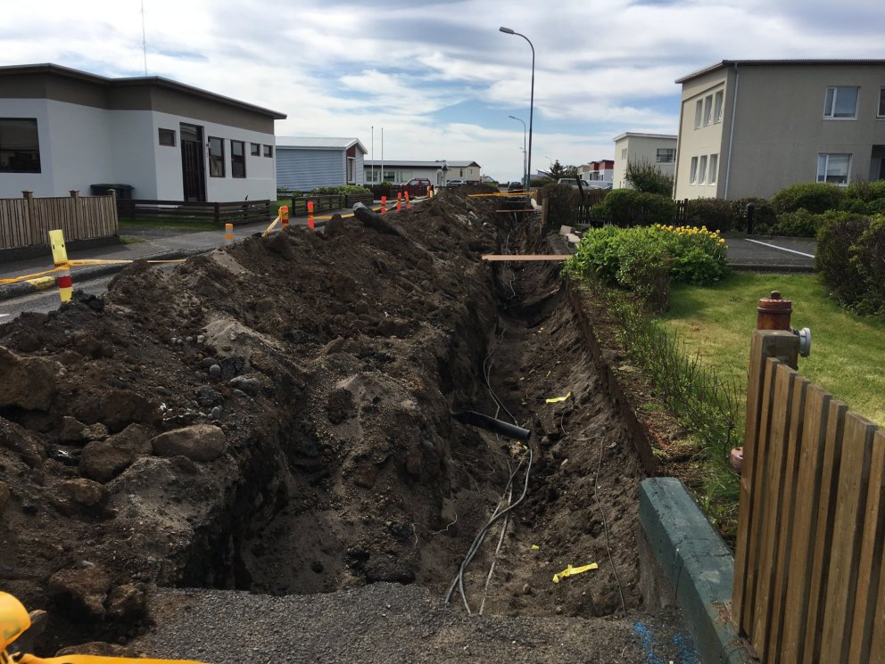 Ný vatnslögn í Bárðarás á Hellissandi