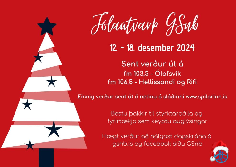 Jólaútvarp Grunnskóla Snæfellsbæjar hefst 12. desember