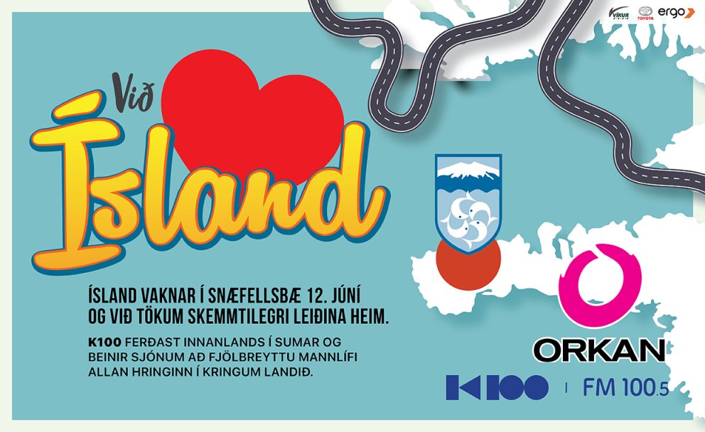 Útvarpsstöðin K100 verður í Snæfellsbæ 12. júní