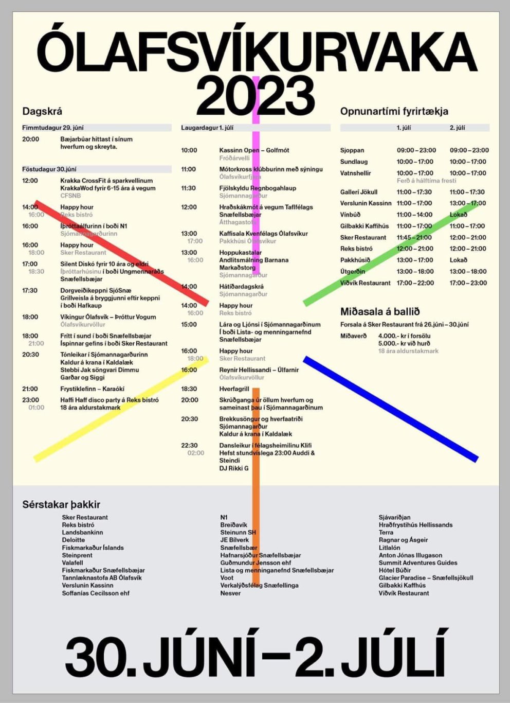 Dagskrá Ólafsvíkurvöku 2023