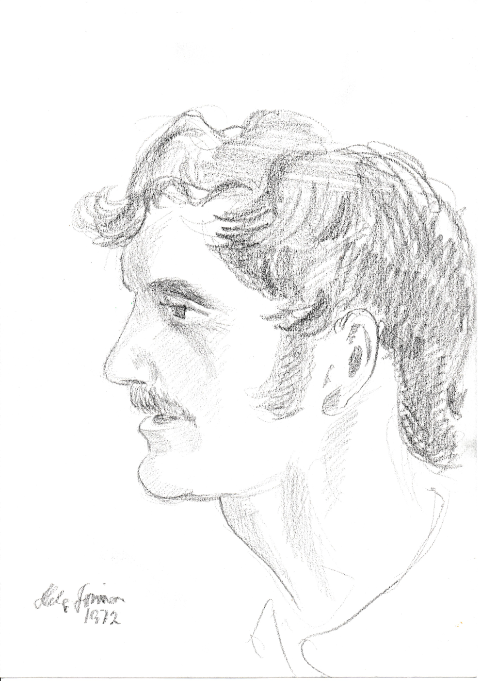 Teikningar Helga Jónssonar af fólki í Ólafsvík