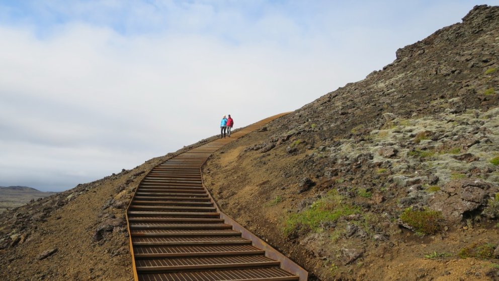 Hönnun á tröppustíg á Saxhóli tilnefnd til verðlauna