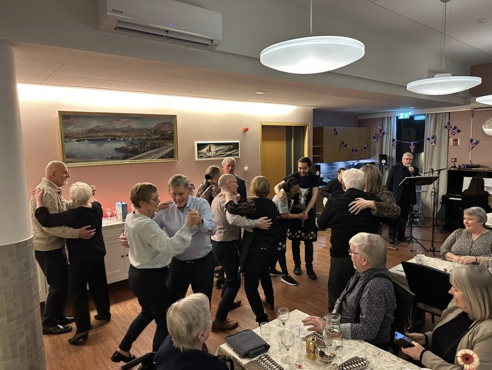 Mikil gleði var á Jaðri þegar þorrablót var haldið þann 4. febrúar.