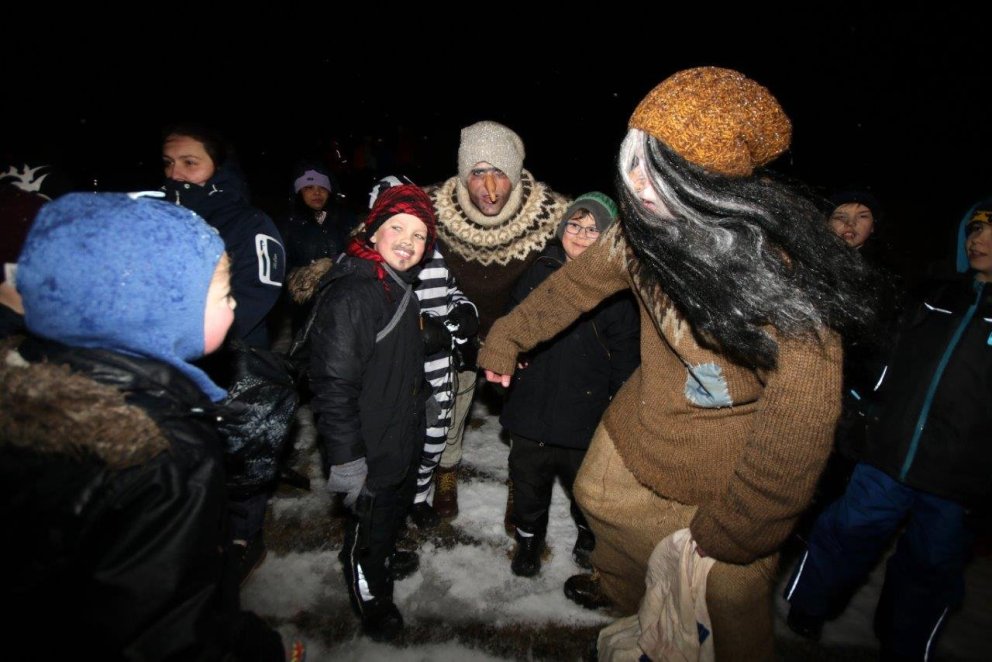Frá Þrettándabrennu í Ólafsvík.