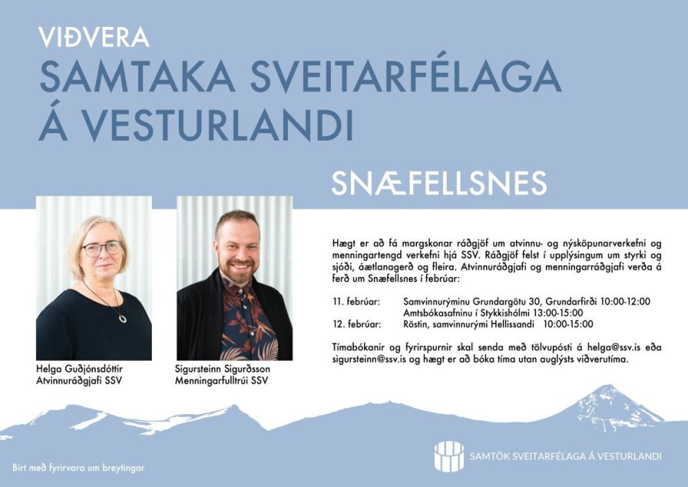 Viðvera ráðgjafa frá Samtökum sveitarfélaga á Vesturlandi í febrúar
