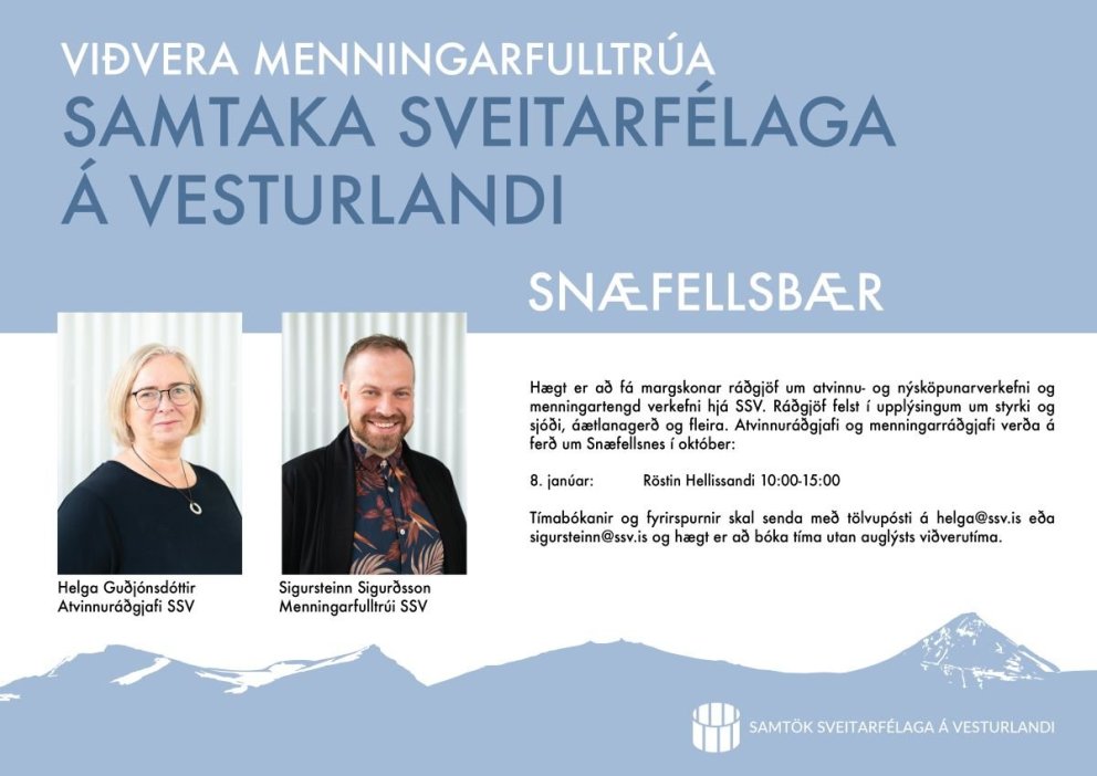 Viðvera menningarfulltrúa SSV í Röstinni 8. janúar
