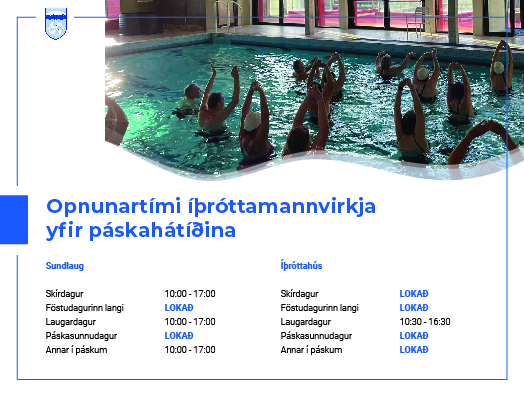 Opnunartími íþróttamannvirkja yfir páskahátíðina
