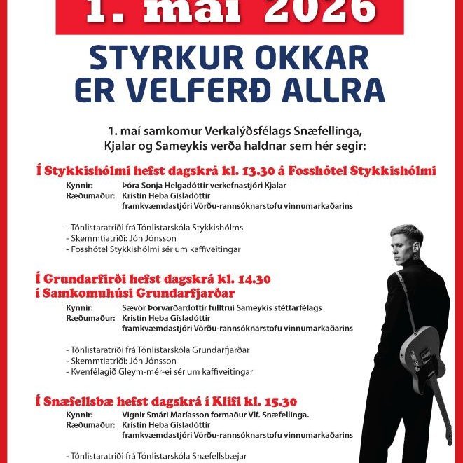 Verkalýðsdagurinn í Snæfellsbæ - dagskrá í Klifi