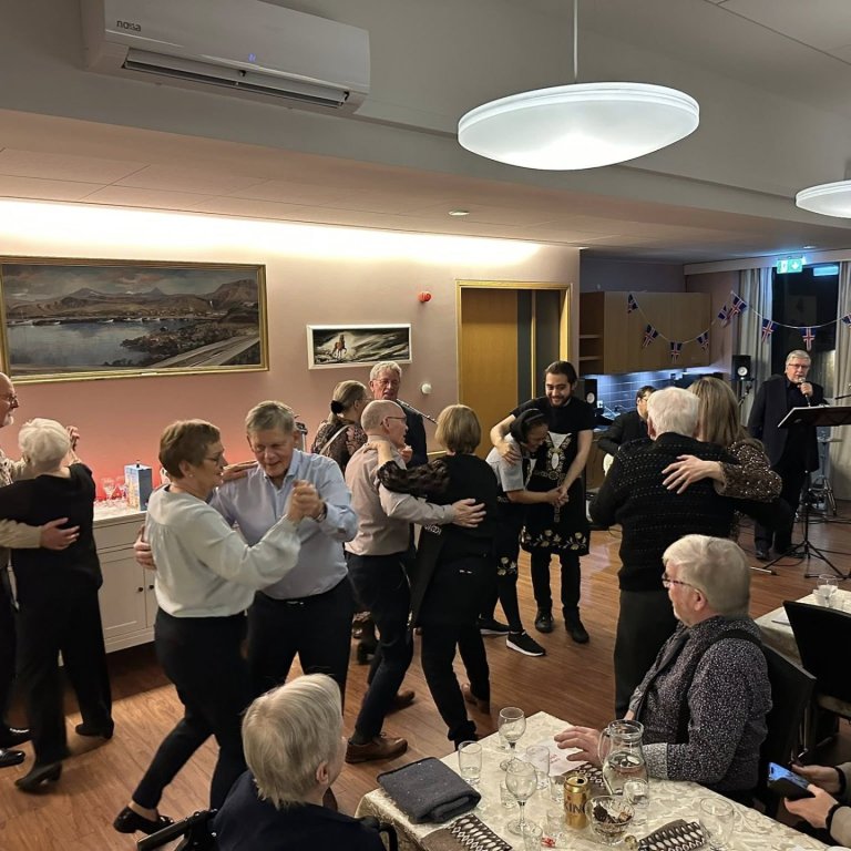 Mikil gleði var á Jaðri þegar þorrablót var haldið þann 4. febrúar.