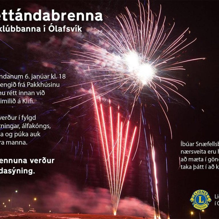 Þrettándabrenna í Ólafsvík 6. janúar 2025