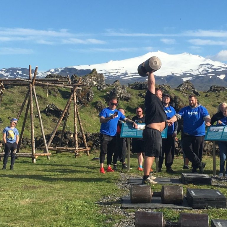 Vestfjarðavíkingurinn í Sjómannagarðinum á Hellissandi árið 2020.