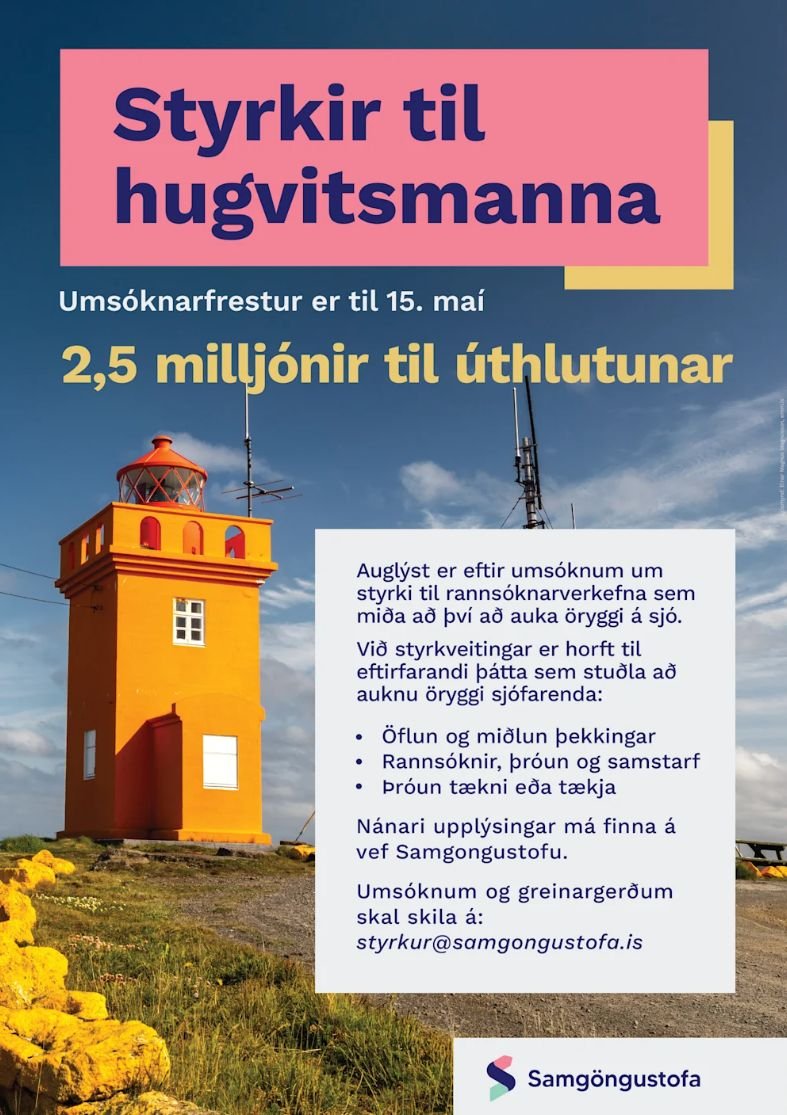 Samgöngustofa auglýsir styrki til hugvitsmanna