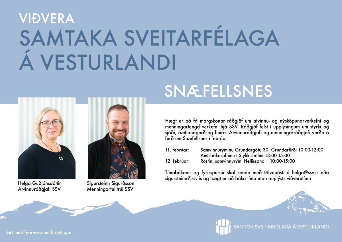 Viðvera ráðgjafa frá Samtökum sveitarfélaga á Vesturlandi í febrúar